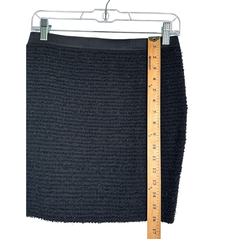 Revolve x Vila BEADED Mini Skirt $199 Stretch Bodycon Elastic Waist Black Size S - Picture 7 of 10